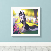 Toile Loup veuve de guerre (Insitu (Plancher de Bois))