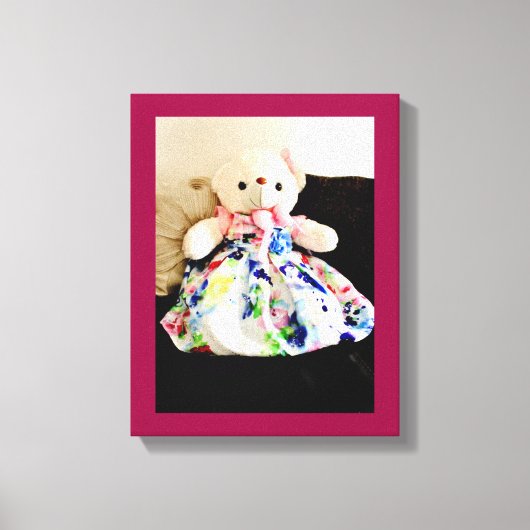 Toile L'ours en peluche en robe (Recto)