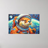 TOILE LOUTRE DANS L'ESPACE-3 (Recto)