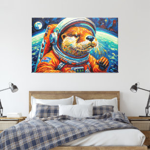 TOILE LOUTRE DANS L'ESPACE-3