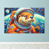 TOILE LOUTRE DANS L'ESPACE-3 (Insitu (Plancher de Bois))