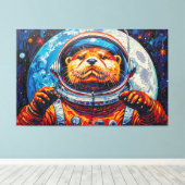 TOILE LOUTRE DANS L'ESPACE-4 (Insitu (Plancher de Bois))
