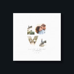 Toile Love 4 photo moderne minimaliste cadeau personnali<br><div class="desc">Love 4 photo simple moderne minimaliste personnalisé anniversaire,  mariage,  anniversaire ou cadeau de Noël pour celui que vous aimez.</div>