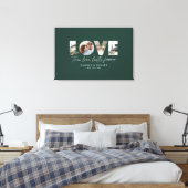 Toile Love 4 photo moderne minimaliste personnalisé vert (Insitu(Chambre))