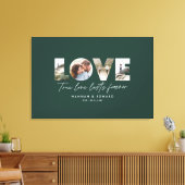 Toile Love 4 photo moderne minimaliste personnalisé vert (Insitu(Salon))