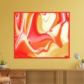 Toile Love and Gold Abstrait 3D Rainbowart (Insitu(Salon))