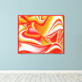 Toile Love and Gold Abstrait 3D Rainbowart (Insitu (Plancher de Bois))