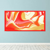 Toile Love and Gold Abstrait 3D Rainbowart (Insitu (Plancher de Bois))