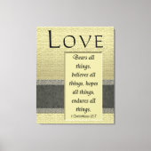 Toile Love Bears All Things Enveloppé Canvas Imprimer (Recto)