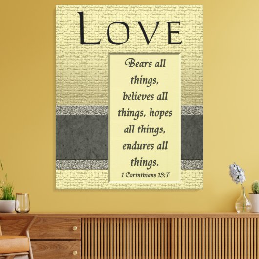 Toile Love Bears All Things Enveloppé Canvas Imprimer (Insitu(Salon))