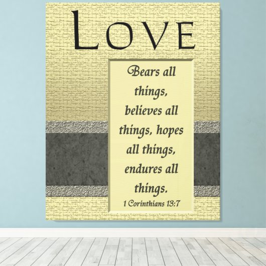 Toile Love Bears All Things Enveloppé Canvas Imprimer (Insitu (Plancher de Bois))