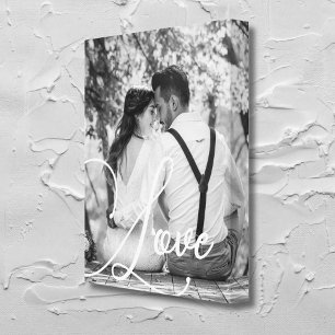 Toile LOVE Black and White Mariage Photo