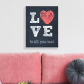 Toile Love Cote Typographie (Insitu(Salon))