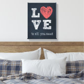 Toile Love Cote Typographie (Insitu(Chambre))