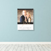 Toile Love Elegant Script Bride Groom Mariage Keepsaké (Insitu (Plancher de Bois))