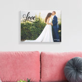 Toile Love Elegant Script Wedding Photo Wall Art (Insitu(Salon))
