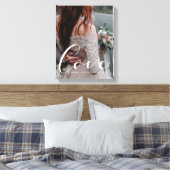 Toile Love élégante calligraphie mariage photo (Insitu(Chambre))