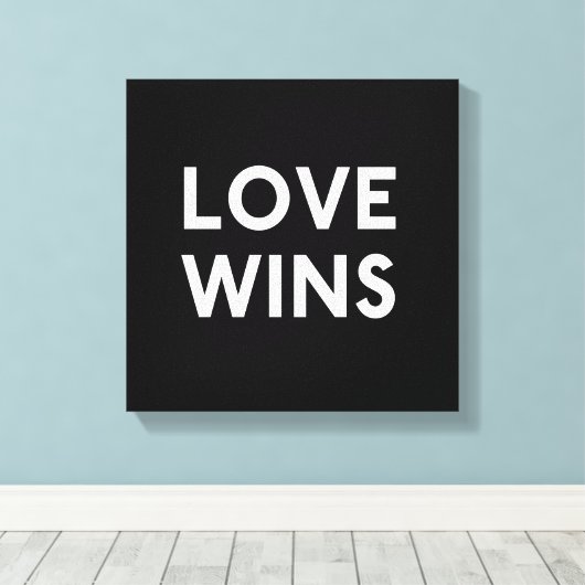 Toile Love gagne Canvas Wrapped B&W Imprimer (Insitu (Plancher de Bois))