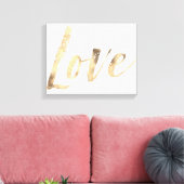 Toile Love Gold White Inspirational Citations (Insitu(Salon))