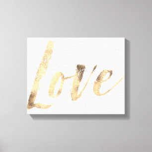 Toile Love Gold White Inspirational Citations