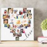 Toile Love Heart 29 Photo Collage Petit Carré<br><div class="desc">Créez votre propre collection de photos en forme de coeur avec 29 de vos photos de famille et selfies préférés. Le modèle photo est configuré pour que vous puissiez ajouter vos images en ligne de gauche à droite. Le collage comprend une variété de paysages, de portraits et de formes carrés...</div>