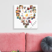 Toile Love Heart 29 Photo Collage Petit Carré (Insitu(Salon))