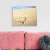 Toile Love Heart Beach (Insitu(Salon))