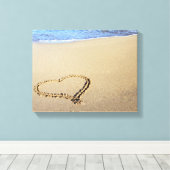 Toile Love Heart Beach (Insitu (Plancher de Bois))