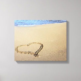 Toile Love Heart Beach