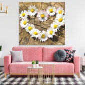 Toile Love Heart Daisies (Insitu(Salon))
