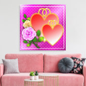 Toile Love Hearts Saint Valentin-20362 (Insitu(Salon))