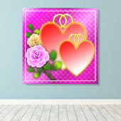 Toile Love Hearts Saint Valentin-20362 (Insitu (Plancher de Bois))