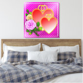 Toile Love Hearts Saint Valentin-20362 (Insitu(Chambre))