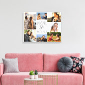 Toile Love Life with You 7 Photo Collage - Blanc (Insitu(Salon))