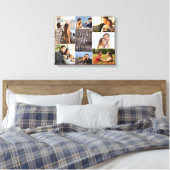 Toile Love Life with You 7 Photo Collage - Bois rustique (Insitu(Chambre))