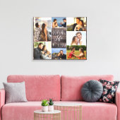 Toile Love Life with You 7 Photo Collage - Bois rustique (Insitu(Salon))