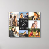 Toile Love Life with You 7 Photo Collage - Noir (Recto)