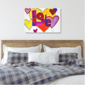 Toile Love Patchwork Hearts Peinture Canvas Imprimer (Insitu(Chambre))