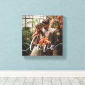 Toile 'Love' Photo couple personnalisée (Insitu (Plancher de Bois))