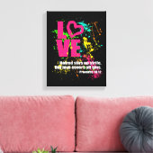 Toile Love Proverbes Bible Verse Neon Paint Splatter (Insitu(Salon))