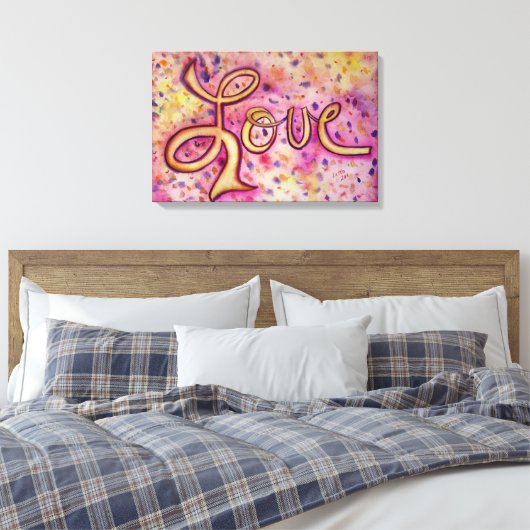 Toile Love Rose Glamour Peinture Canvas Art Imprimer (Insitu(Chambre))