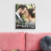 Toile Love Script Mariage Photo Canvas Imprimer (Insitu(Salon))