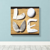 Toile LOVE Sea Shell Canvas Print (Insitu (Plancher de Bois))