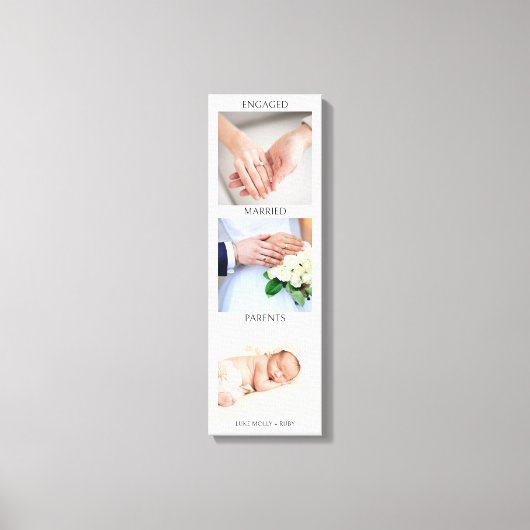 Toile Love Story Engagé Parents Mariés Couple Photo (Recto)