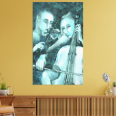 Toile Love Symphony Canvas Imprimer Duet Peinture modern (Insitu(Salon))