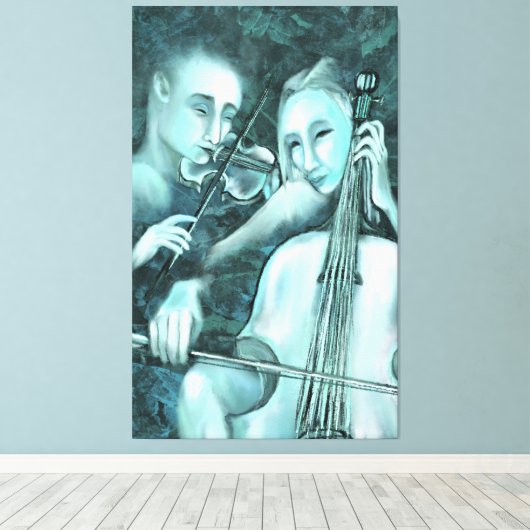 Toile Love Symphony Canvas Imprimer Duet Peinture modern (Insitu (Plancher de Bois))