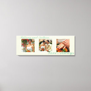 Toile Love Toujours personnalisé triptyque photo art ecr