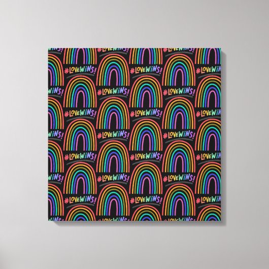 Toile Love Wins Fun Rainbow Text (Recto)