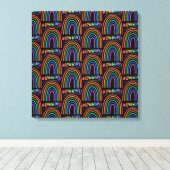 Toile Love Wins Fun Rainbow Text (Insitu (Plancher de Bois))