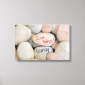 Toile Love Wins-message sur les rochers (Recto)